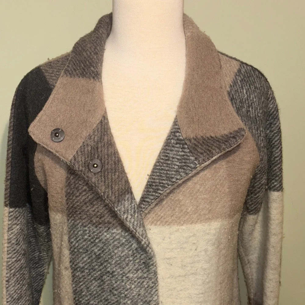 MERCER & MADISON Chic Plaid Wool Blend Jacket in Women’s size small - Picture 7 of 11